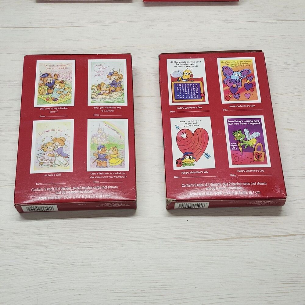 Lot of 4 Vintage Valentine's Day Cards American Greetings Peppermint Rose 1993 - Picture 11 of 14